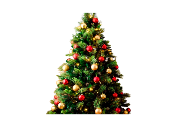 картинка Ёлка искусственная 150 см наряженная красно-золотая от компании Рент-Бери