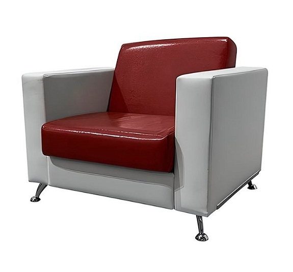 Кресло Cube красно-белое рис 2