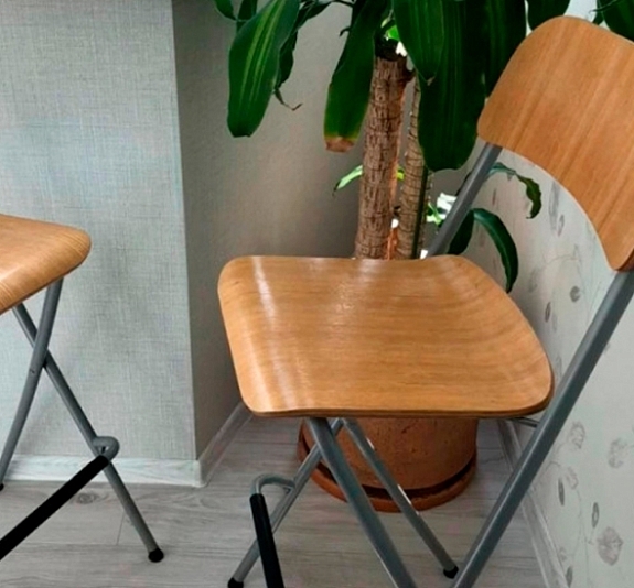 Стул барный складной Франклин бежевый рис 2