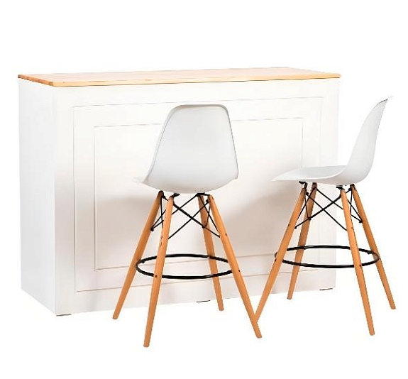 Стул барный Eames белый рис 1