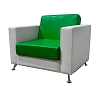 Кресло Cube зелено-белое рис 2