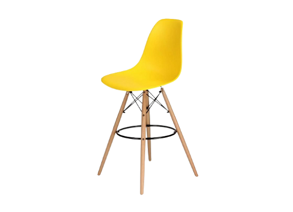 Стул барный Eames желтый