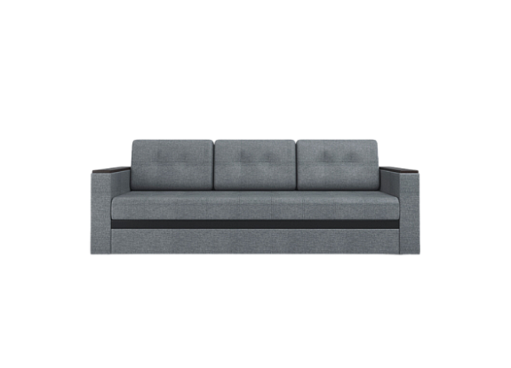 Диван-кровать серый тканевый