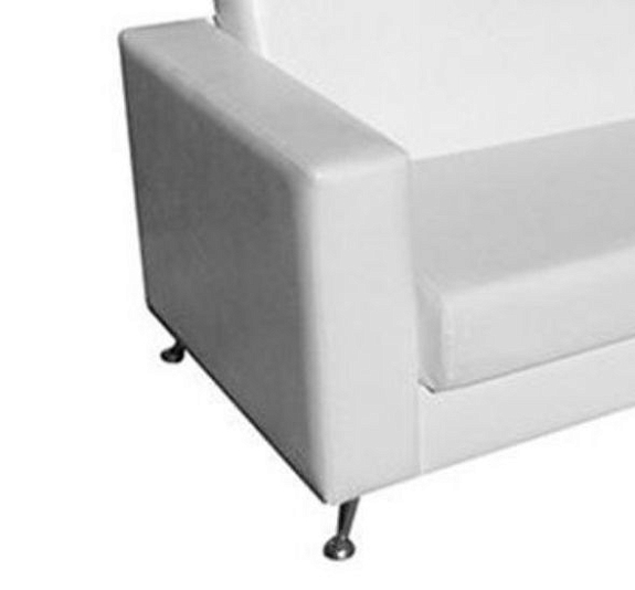 Диван Cube из экокожи трехместный белый рис 2