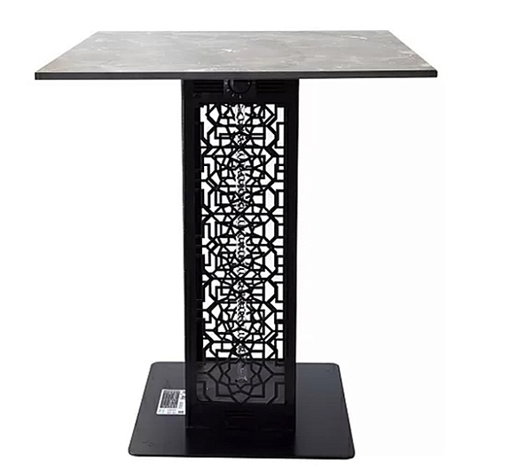 Уличный электрический обогреватель стол Bogazici квадрат рис 2