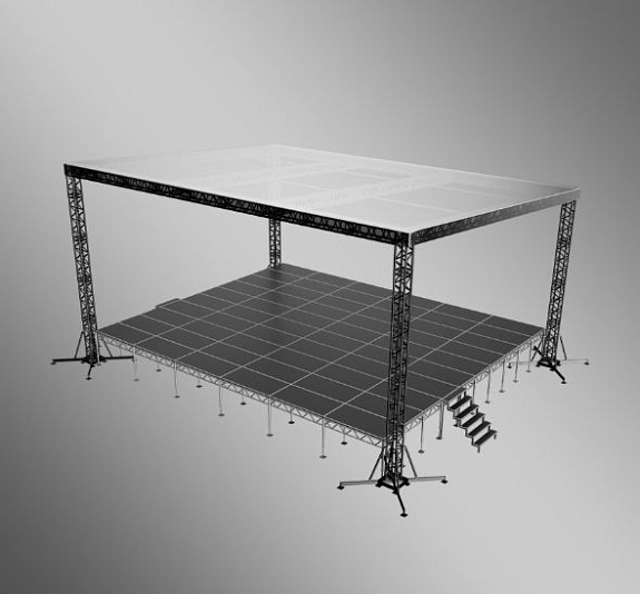 картинка Сцена односкатная 12x10 Черная от компании Рент-Бери